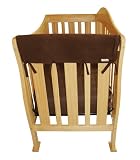 Trend-Lab Crib Wrap Rail Guard Set of Two Short Rail Guards, Brown Fleece