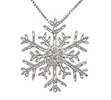 14K Diamond Snowflake Pendant
