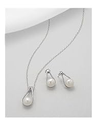 Fresh Water Pearls Earrings In 92.5 Sterling Silver