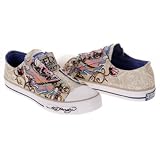Womens Ed Hardy Lowrise Shoes (6 M US, Beige)
