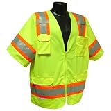 Radians SV63GL Class 3 Surveyor Safety Vest, Two Tone Green, Large