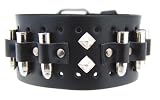 Vintage Ink Mens Bullets black Wide Leather Wrist Cuff Band # US-B102