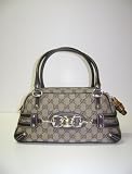 Gucci - Gucci 159399 Beige Brown Boston Handbags