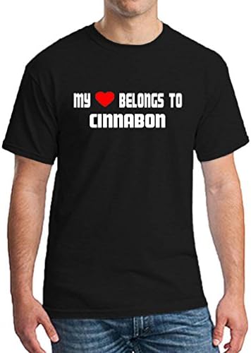 MY HEART BELONGS TO CINNABON Food Fruit Drink Beverage T-shirt Men's Women's Unisex Medium