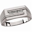 White Gold Men's Diamond Ring
