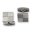 Brushed and Polished Titanium Cuff Links