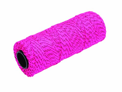 MARSHALLTOWN The Premier Line ML615 Bonded Mason's Line 500-Foot, Size 18, 6-Inch Core, Pink and Black