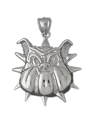 Clevereves 14K White Gold Pendant Bulldog 8.9 - Gram(s)