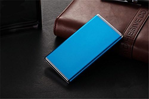 eShopMind 5000mAh Ultra-Slim Wallet Size Portable Power Bank External Battery Backup Charger for iPhone 6 Plus 5S 5C 5 4S, iPad Air 2 Mini 3, Motorola, Nokia, and Tablets- Blue