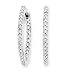 14K White Gold 3/4 ct. Diamond Hoop Earrings