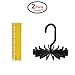 2 Pack of Ipow Tie Rack 360 Degree Rotating Adjustable Sturdy Durable Tie Rack with Non-Slip Clips Scarf Hanger Holder Organizer,Holds Securely up to 18 Ties (5.3