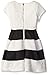 My Michelle Girls' Cap Sleeve Solid Textured Knit Skater Dress with Colorblock Skirt