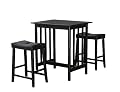 Homelegance Scottsdale 3-Piece Counter Table and Stools, Black