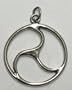 Triskle Triple Goddess Pendant, sterling