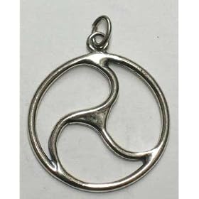 Triskle Triple Goddess Pendant, sterling