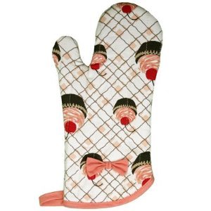 Jessie Steele Cherry Cupcake Oven Mitt with Bow