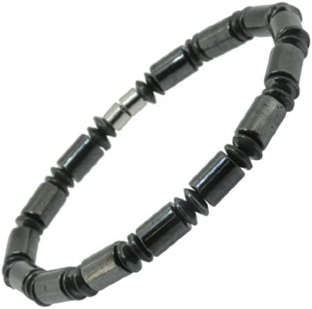Unisex Magnetic Therapy Tube Hematite Bracelet, Magnetic Bracelet, 7.5 Inches, HB1