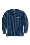 Mens CARHARTT Cotton Long Sleeve Workwear Henley (ALL COLORS) (Sizes SML-4XL R / T) SPR-SUM FAL-WIN