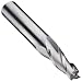 Niagara Cutter TCA330 Carbide End Mill, Uncoated (Bright), 3 Flutes, 3 Degree Taper End, 1/2" Cutting Length, 1/8" Cutting Diameter