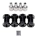 ShareGoo 4PCS 12mm Aluminum Wheel Hex Hub 20mm Offset Extension Hex Drive Adaptor Combiner Coupler for 1/10 RC Crawler Axial Scx10 D90 Wraith,Black