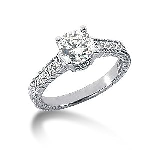 1.15 ctw Antique Style Diamond Engagement Ring