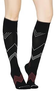 Chevron Compression Socks Womens & Mens - Pair of Medical Grade 20-30 mmHg Graduated Sock Support Stockings - Ideal for Running & Athletic Wear, Pregnancy/Maternity, Flight & Travel