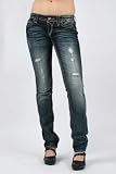 Rock Revival - Womens Leah Straight Leg Denim Jeans in Color: T4
