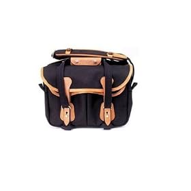 Billingham 225 SLR Camera Shoulder Bag, Black with Tan Trim.
