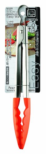 パール金属 Easy Wash ナイロン クッキングトング 24cm オレンジ C-8708