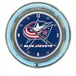 NHL Columbus Blue Jackets Neon Clock - 14 inch Diameter