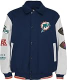 Miami Dolphins Full-Zip Commemorative Wool Varsity Jacket