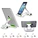 SIME-ON: Phone and Tablet Stand, Desk Holder Compatible with iPhone, iPad (Mini), Samsung Devices, Universal, Portable, Adjustable Multi-Angle - Green