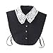 Sunward Fashion Women Girls Lace Half Shirt Fake Collar Detachable Blouse Tie (A)