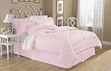 IMAGE OF 4pc Bed-in-a-Bag Eyelet Pink Comforter Set -- Size: full
