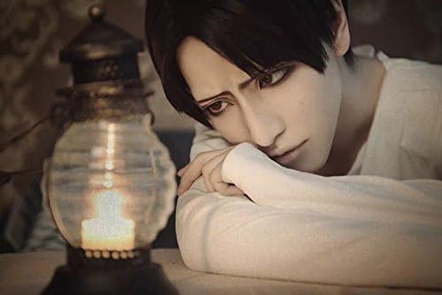 BeiZan® Attack On Titan Captain Levi / Rivaille CosPlay Wig Short Straight Black Hair Wig 3 To 7 (Normal)