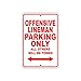 Offensive Lineman Football Player Parking Only Gift Decor Garage Aluminum Sign 12