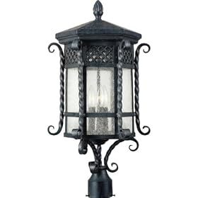 Maxim Lighting 30121CDCF 3 Light Scottsdale Post Mount Light