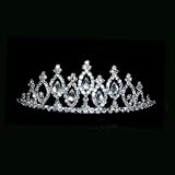Bling Jewelry Designer Inspired Grandeur Pear Shaped Bridal Headpiece Tiara