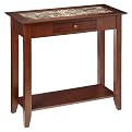 American Heritage Faux Marble Foyer Hall Table - Cherry