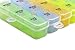 Pill Organizer, Medicine Organizer, Vitamin Organizer (Weekly - 3 Compartment) (828)