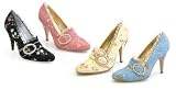 Women's 418-Annette 4.5 Decorative Fabric Pump With s