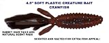 4.5 Soft Plastic Creature Bait - Crawfish (8 Pack) Various Tail Colors