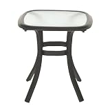 Outdoor Patio Alexander Square Metal Accent Table