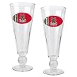 Milwaukee Bucks 2pc Pilsner Glass Set with Basketball on stem - Oval Logo NBA Basketball