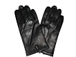 Fownes Men's Cashmere Lined Black Lambskin Leather Gloves