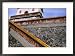 Stone wall and stairs, Puning Temple, Chengde, Hebei Province, China Architecture Framed Art Poster Print by Raymond Gehman, 29x21