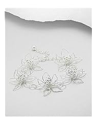 Flower Bracelet In 92.5 Sterling Silver
