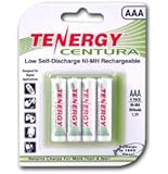 Tenergy Centura AAA Low Self-Discharge (LSD) NiMH Rechargeable Batteries, 1 Card 4xAAA