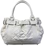 Burberry Beaton Quilted White Leather Shoulder Bag 3201207