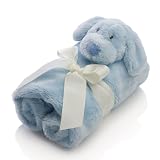 Elegant Baby Soft and Plush Security Blankie – Blue Puppy
